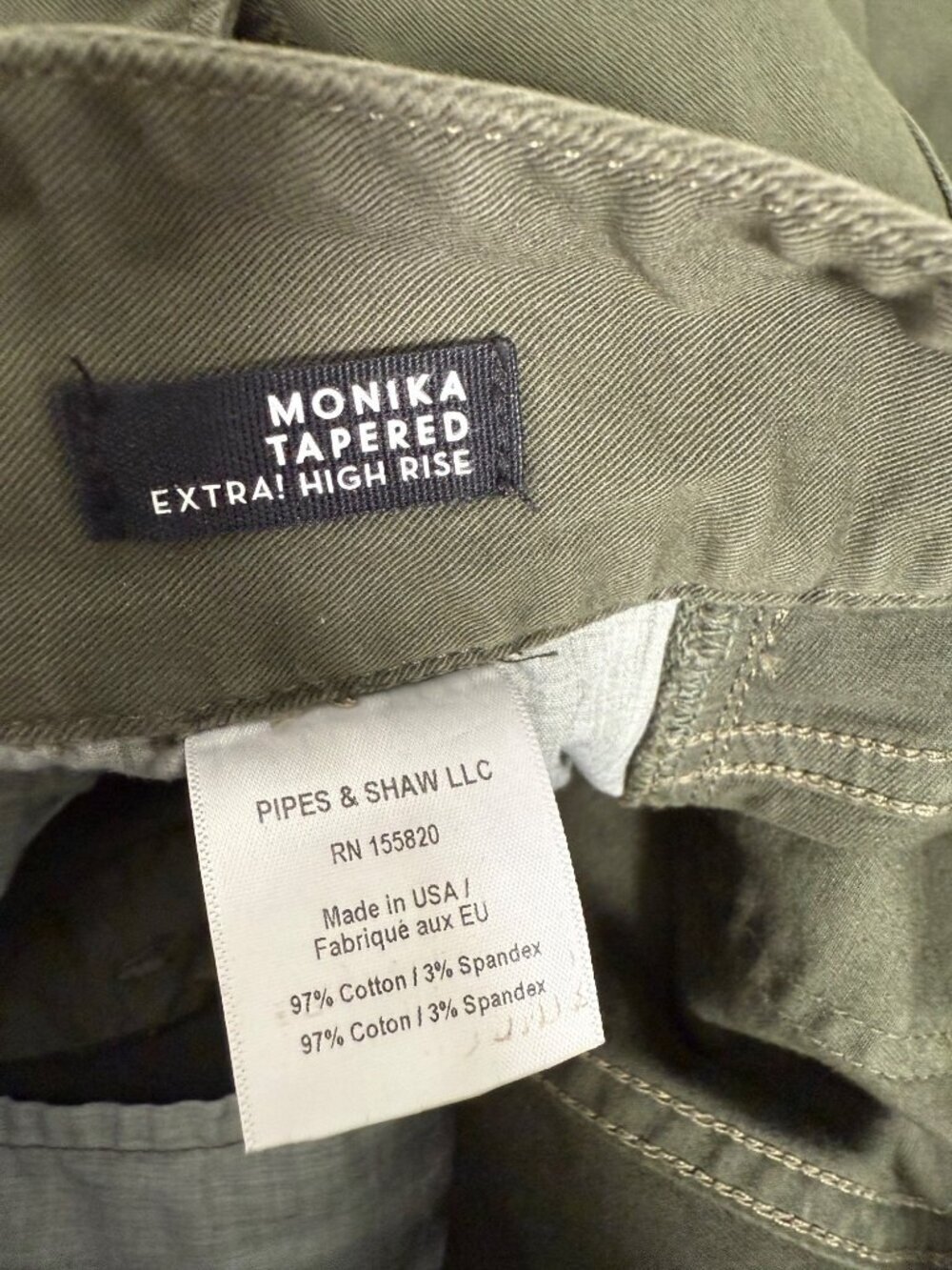 Veronica Beard Jean Monika Tapered Pants Green High Rise 30/10 Model Off Duty - Picture 6 of 16